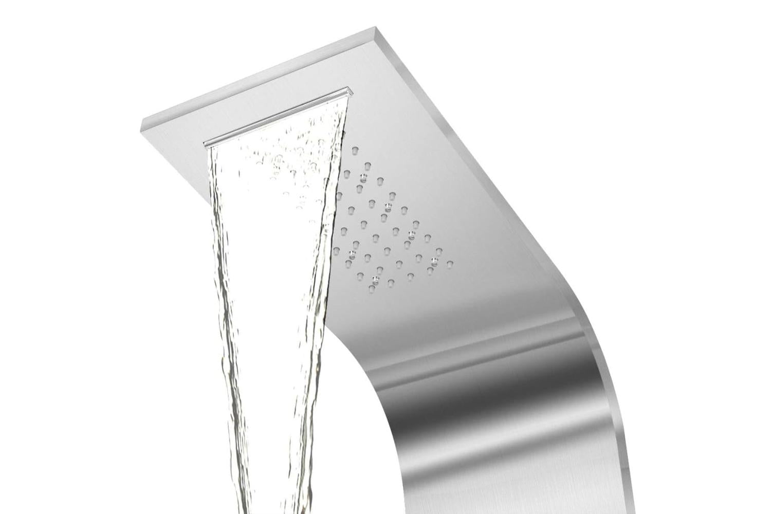 Vidaxl 142370 Shower Panel System Stainless Steel Curved-7