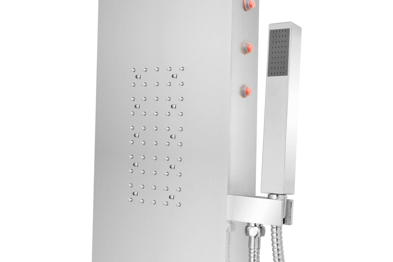 Vidaxl 142370 Shower Panel System Stainless Steel Curved-9