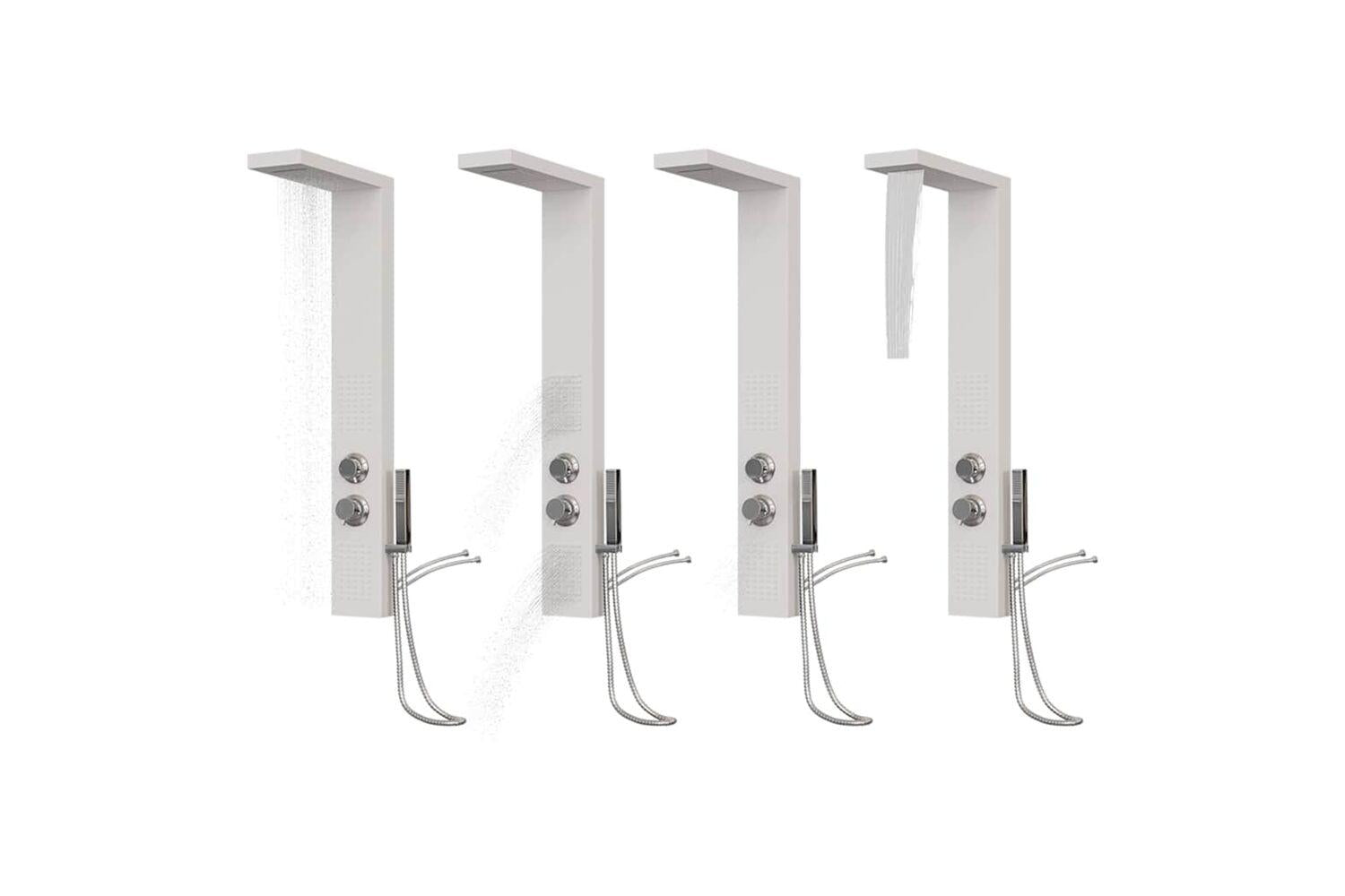 Vidaxl 151415 Shower Panel System Aluminium White-3