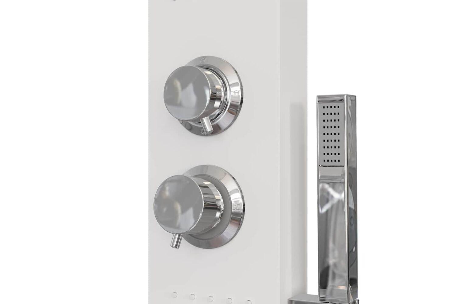 Vidaxl 151415 Shower Panel System Aluminium White-7