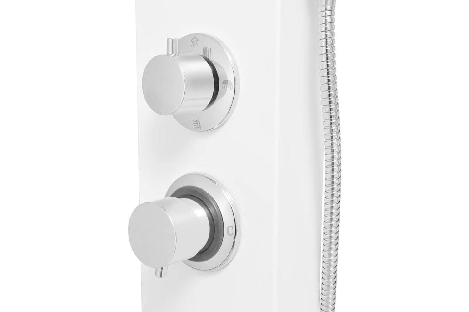 Vidaxl 142372 Shower Panel System Aluminium Matte White-8