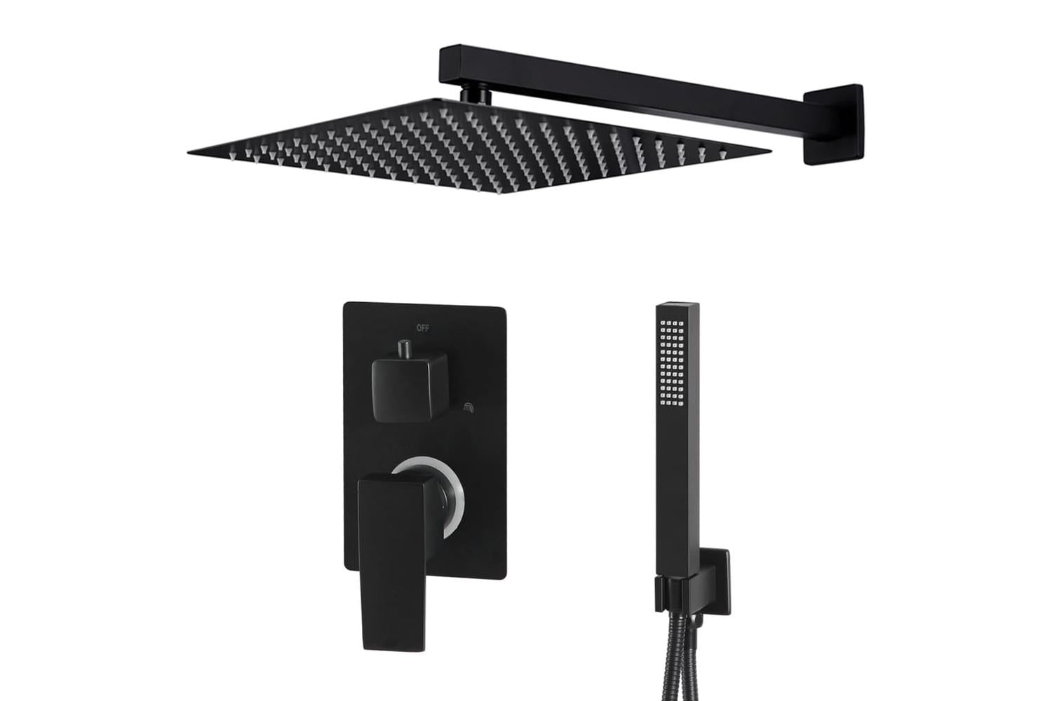 Vidaxl 147718 Shower System Stainless Steel 201 Black-2