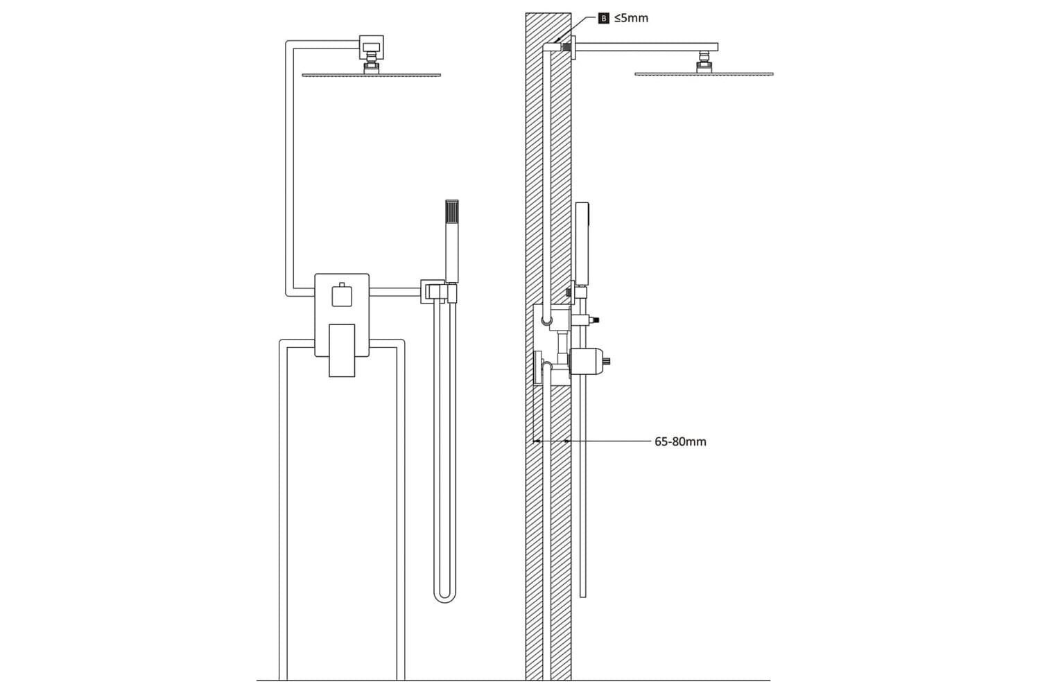 Vidaxl 147718 Shower System Stainless Steel 201 Black-7