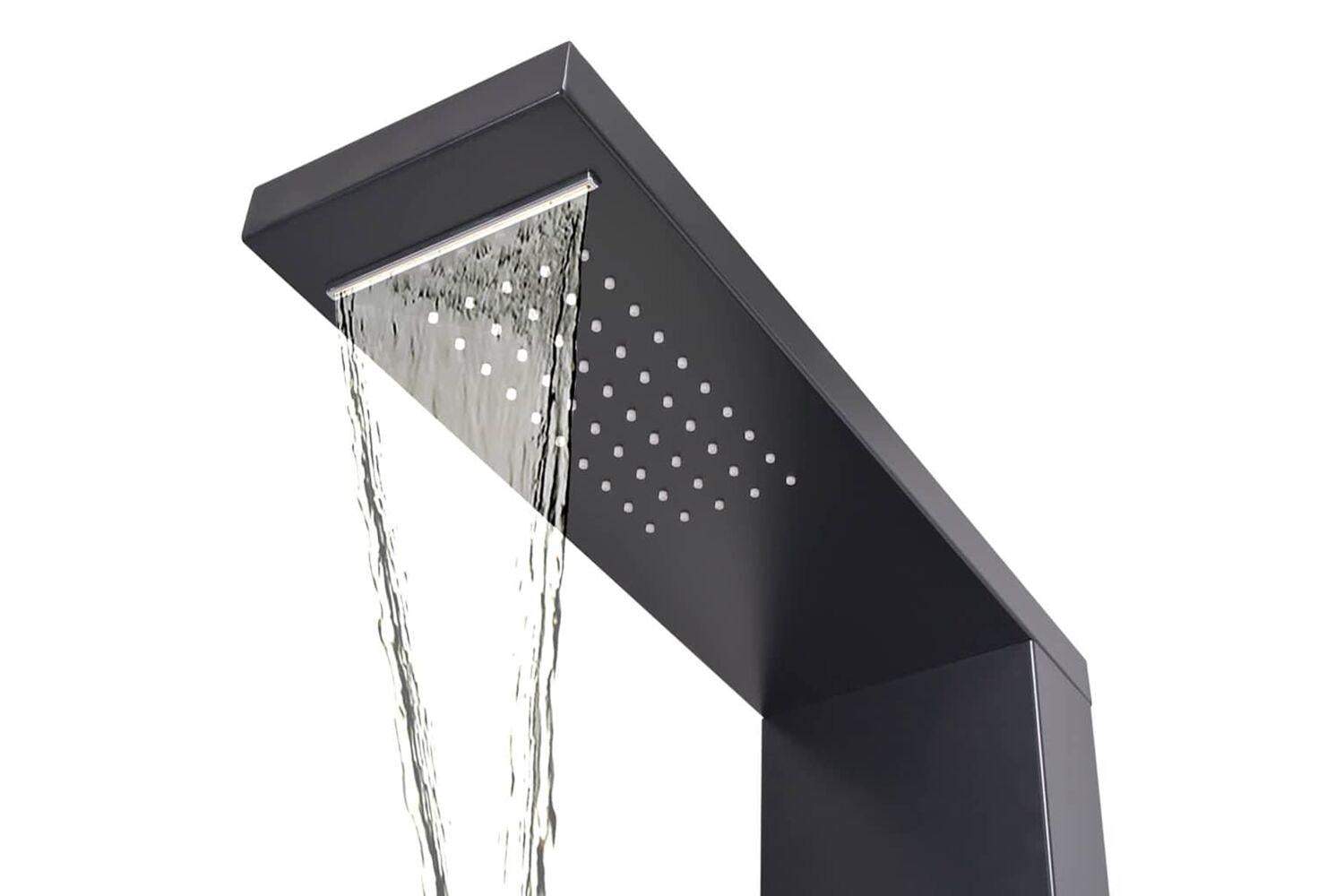 Vidaxl 142373 Shower Panel System Aluminium Matte Black-4