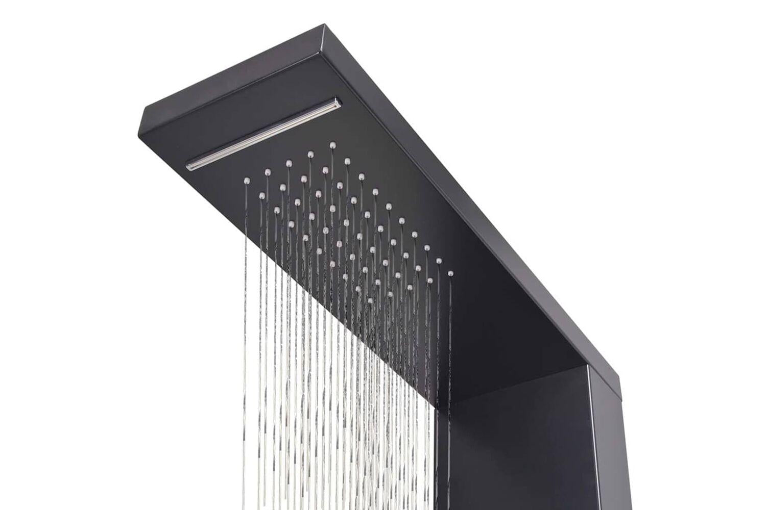 Vidaxl 142373 Shower Panel System Aluminium Matte Black-5