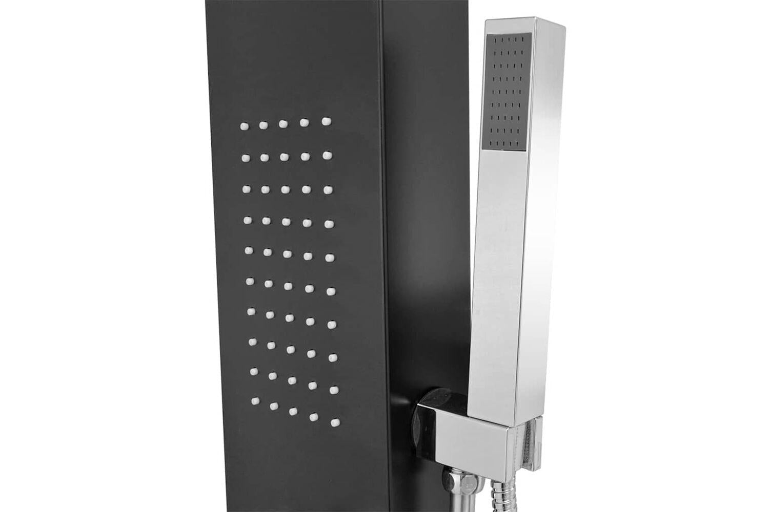 Vidaxl 142373 Shower Panel System Aluminium Matte Black-7