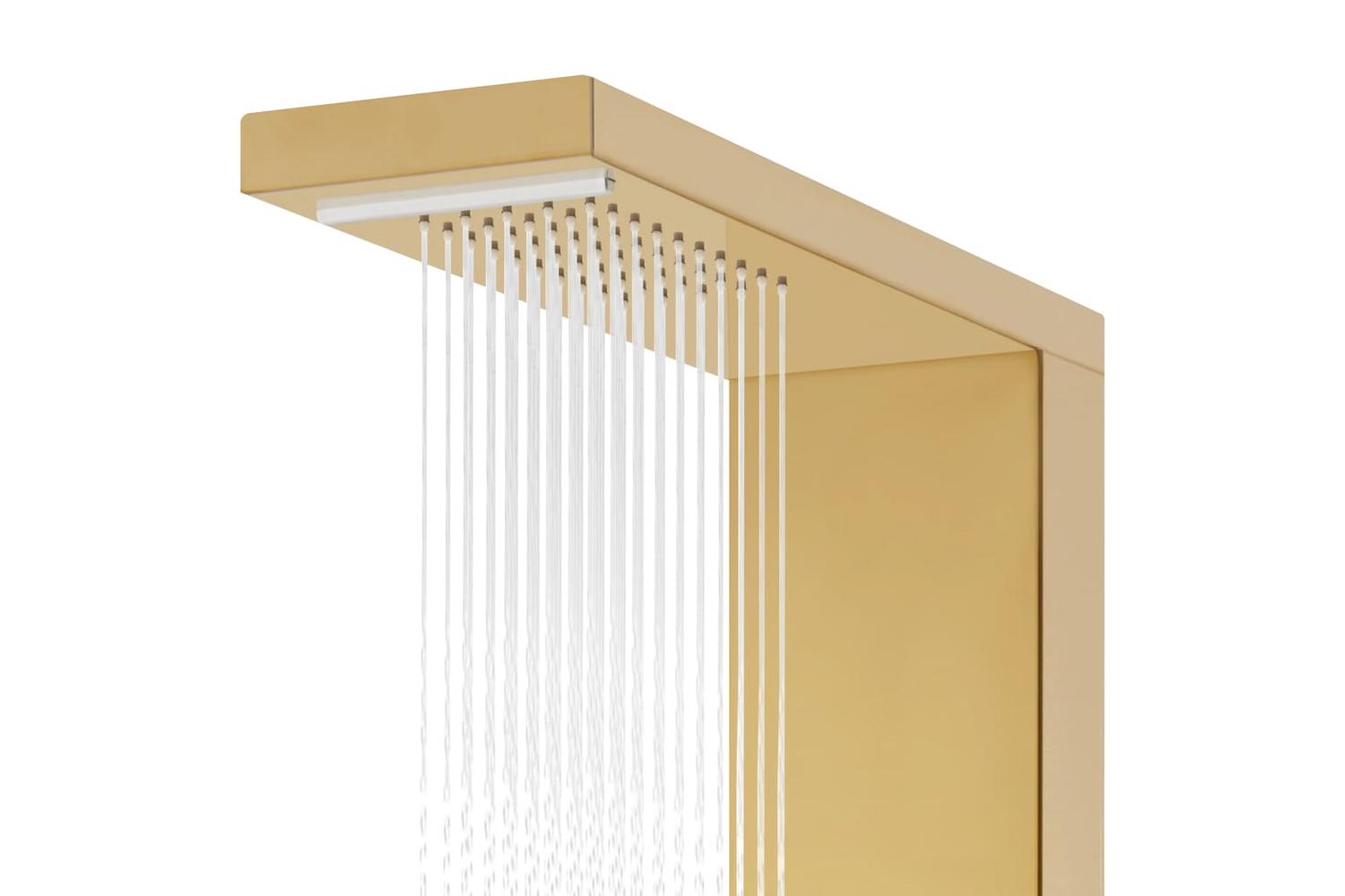 Vidaxl 147717 Shower Panel System Stainless Steel 201 Gold-7