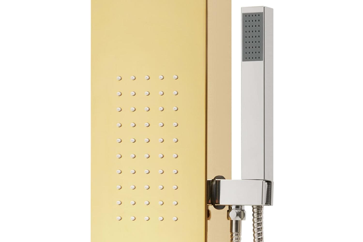 Vidaxl 147717 Shower Panel System Stainless Steel 201 Gold-8
