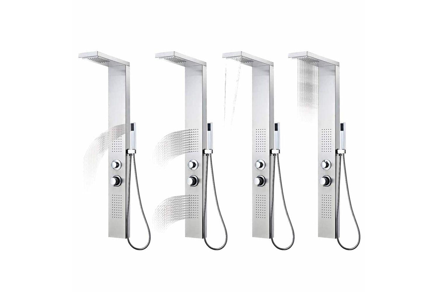 Vidaxl 142371 Shower Panel System Stainless Steel Square-3