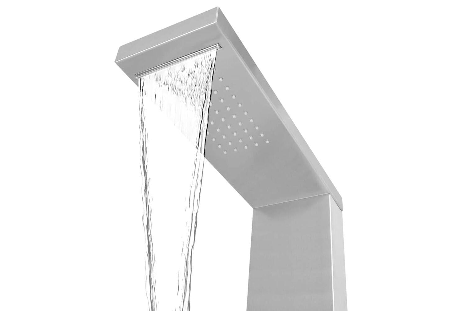 Vidaxl 142371 Shower Panel System Stainless Steel Square-4