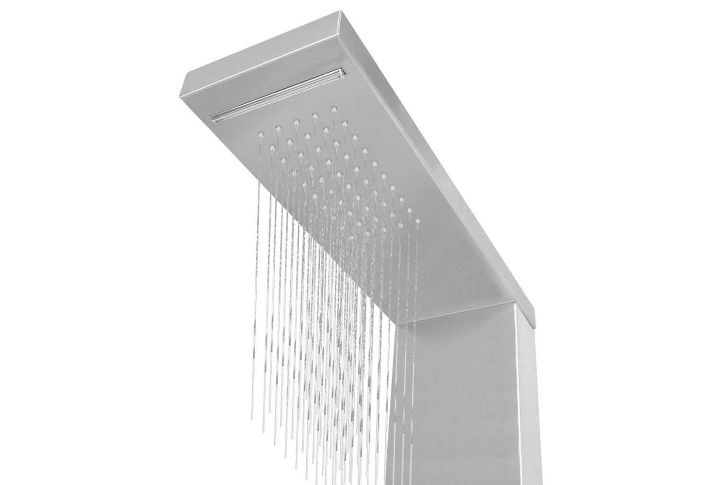 Vidaxl 142371 Shower Panel System Stainless Steel Square-5