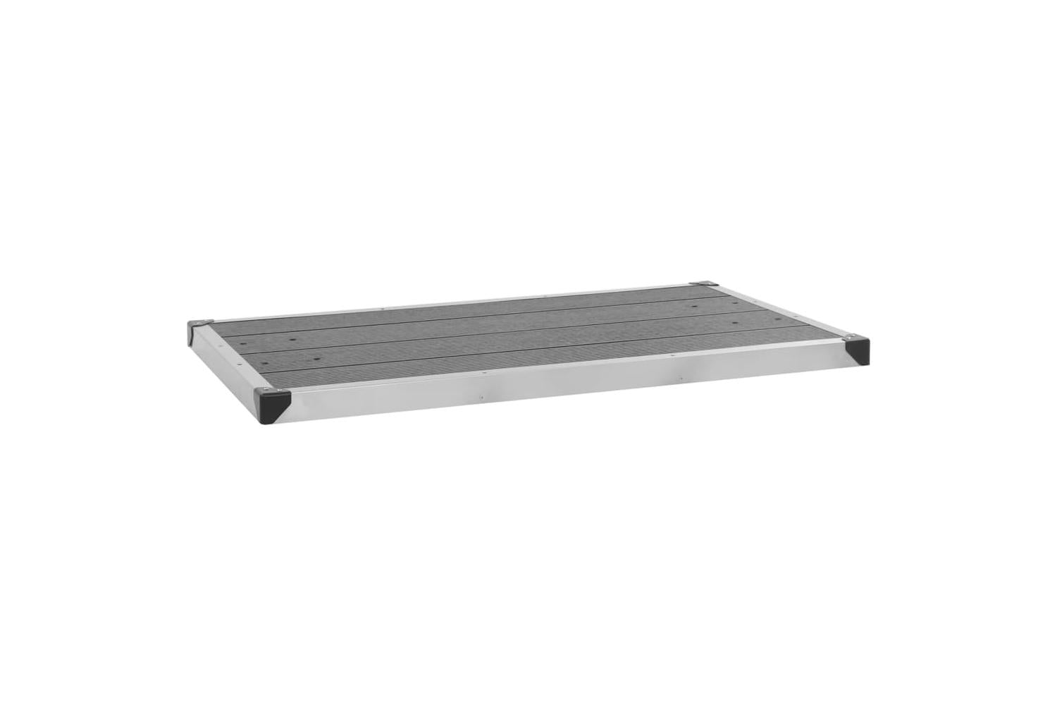 vidaXL 48205 Outdoor Shower Tray Wpc Stainless Steel 110x62cm Grey
