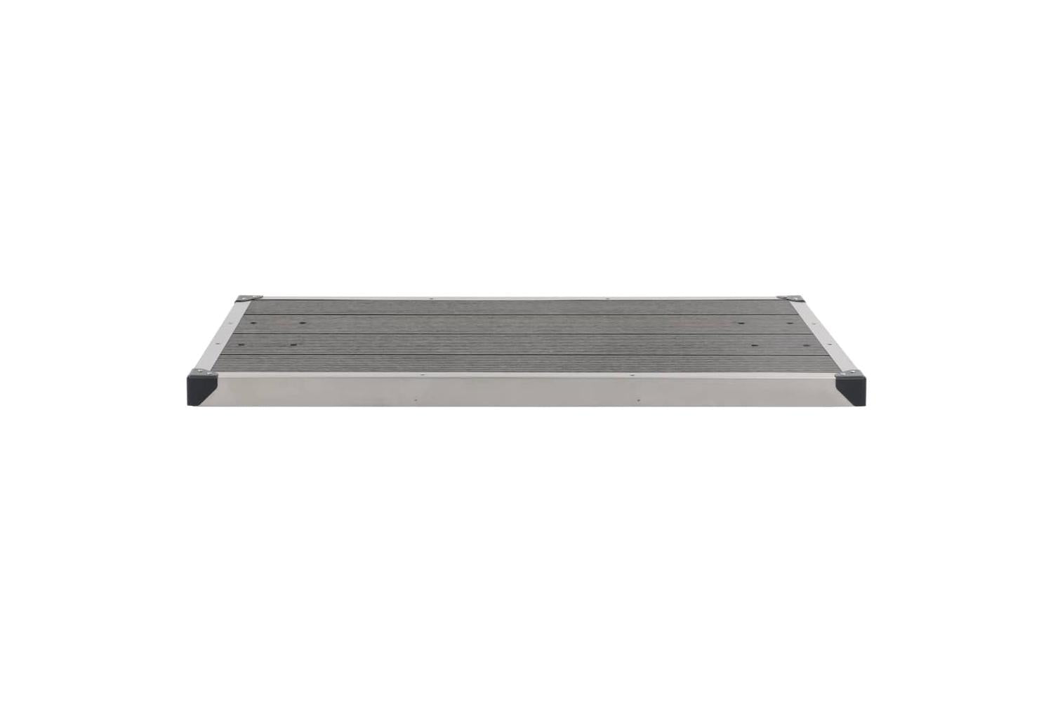 vidaXL 48205 Outdoor Shower Tray Wpc Stainless Steel 110x62cm Grey-2