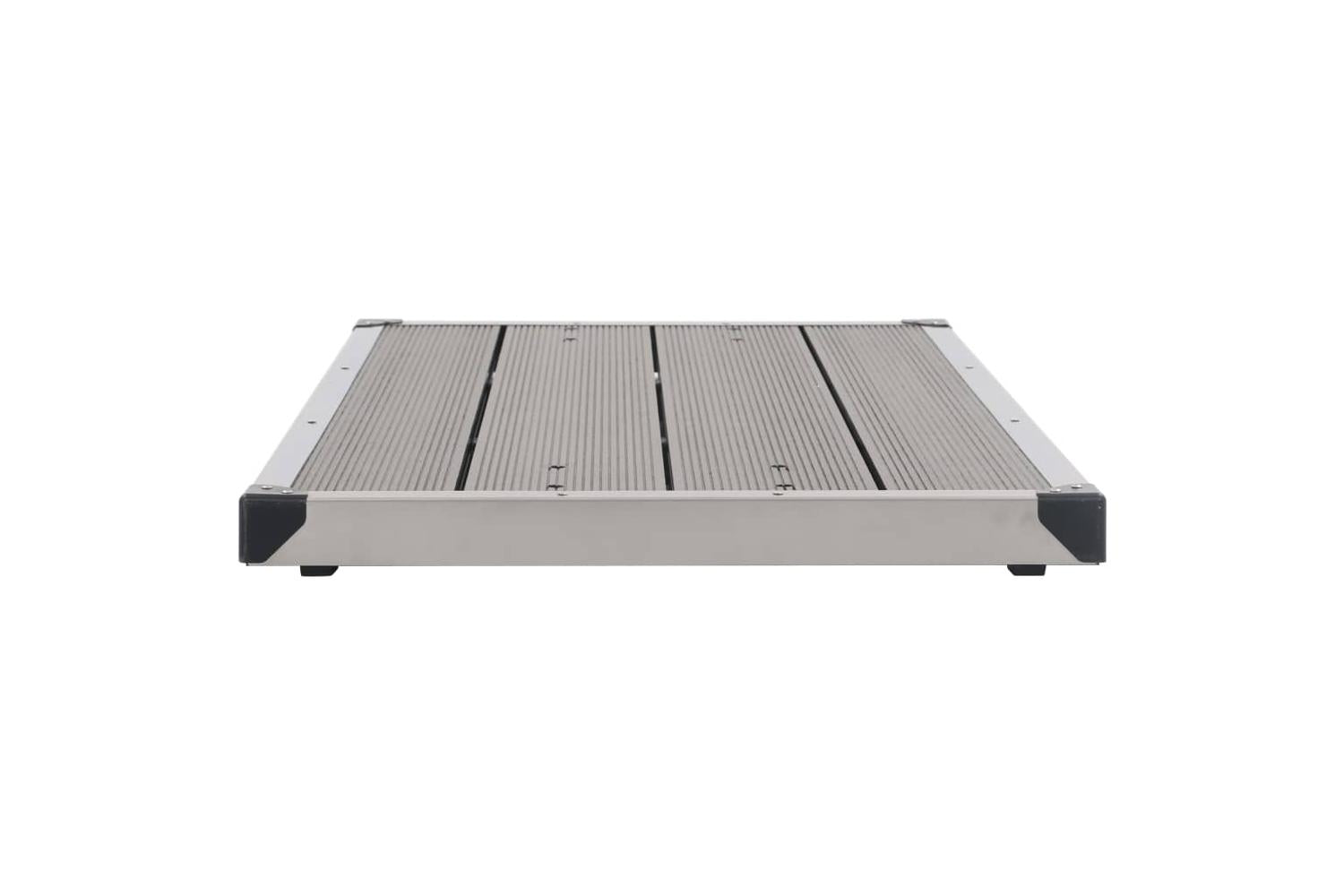 vidaXL 48205 Outdoor Shower Tray Wpc Stainless Steel 110x62cm Grey-4