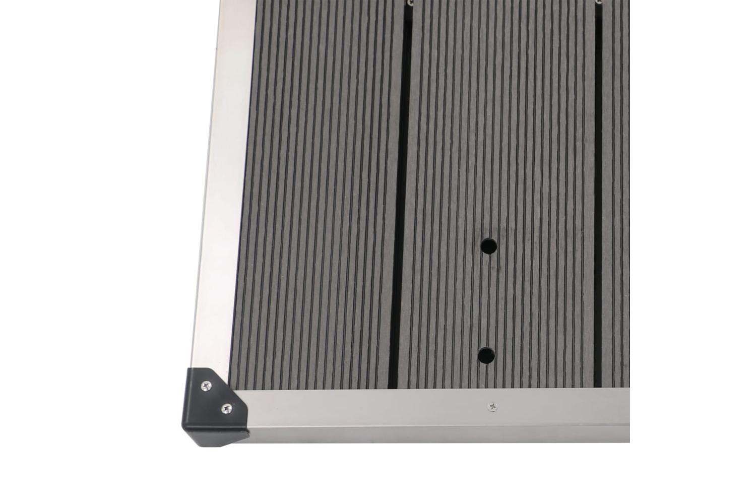 vidaXL 48205 Outdoor Shower Tray Wpc Stainless Steel 110x62cm Grey-5