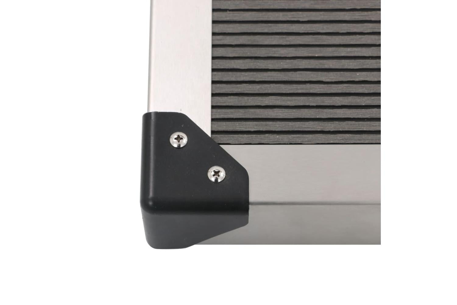 vidaXL 48205 Outdoor Shower Tray Wpc Stainless Steel 110x62cm Grey-6