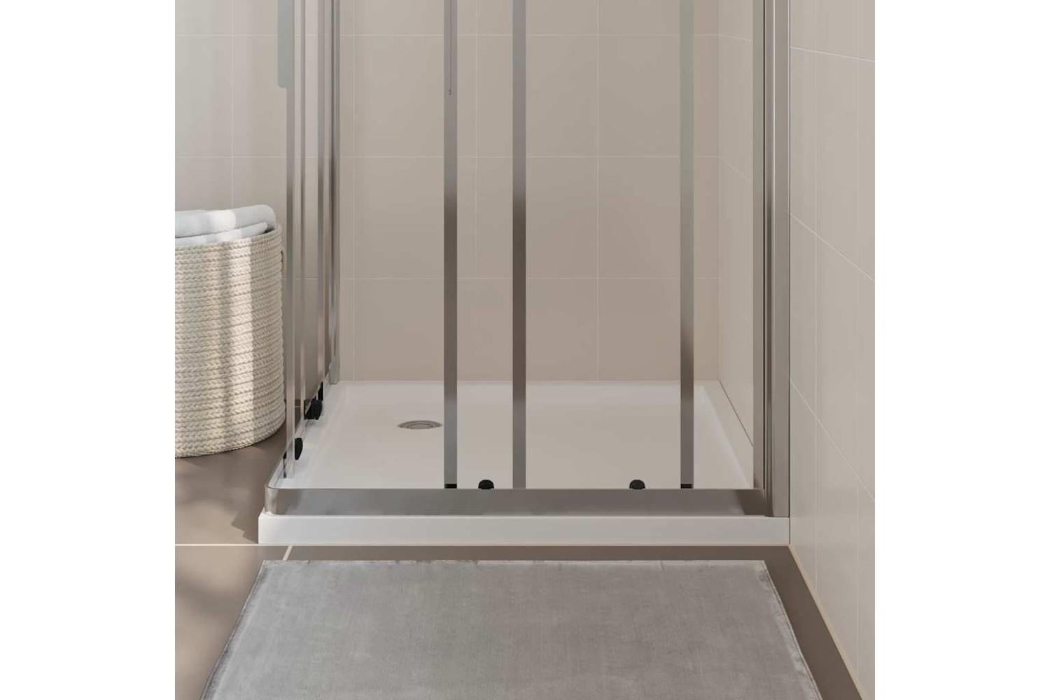 vidaXL 148907 Square Abs Shower Base Tray White 80x80cm-3