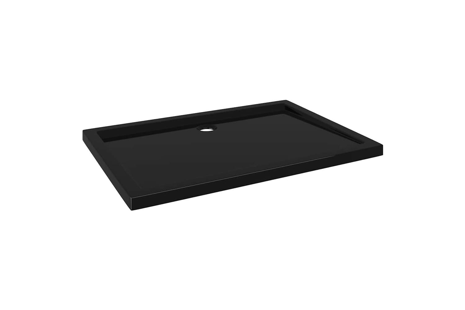 vidaXL 148918 Rectangular Abs Shower Base Tray Black 80x110cm