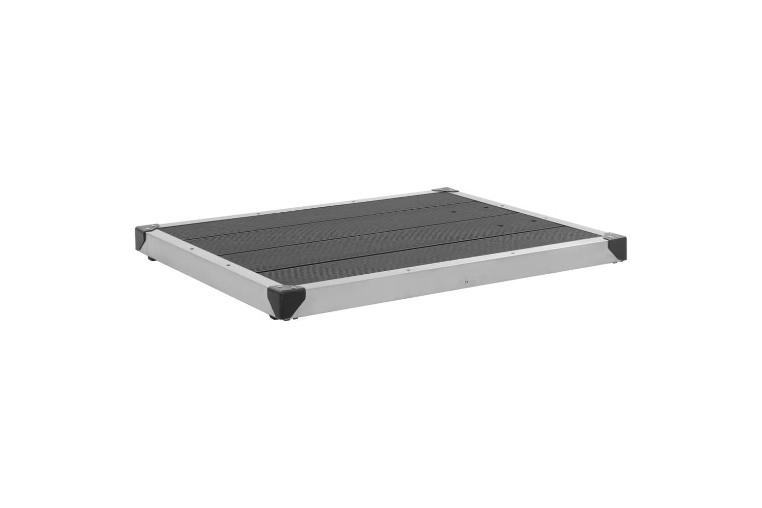 vidaXL 48203 Outdoor Shower Tray Wpc Stainless Steel 80x62cm Grey