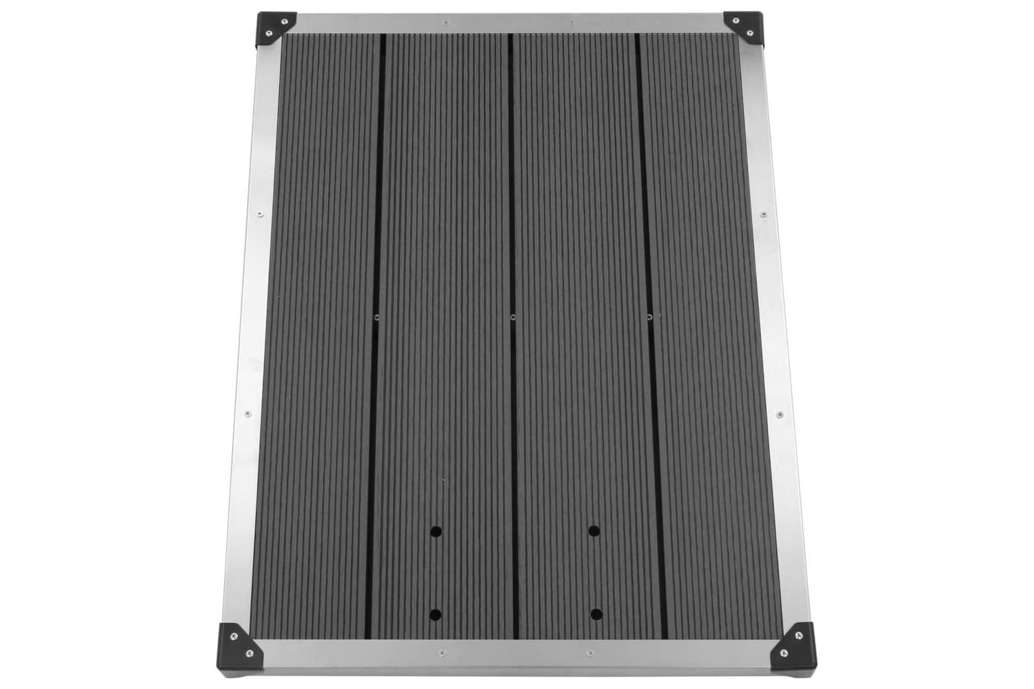 vidaXL 48203 Outdoor Shower Tray Wpc Stainless Steel 80x62cm Grey-2