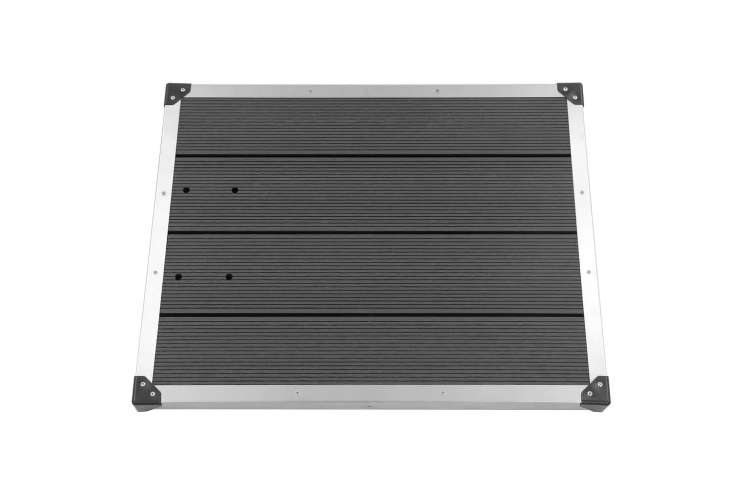 vidaXL 48203 Outdoor Shower Tray Wpc Stainless Steel 80x62cm Grey-3
