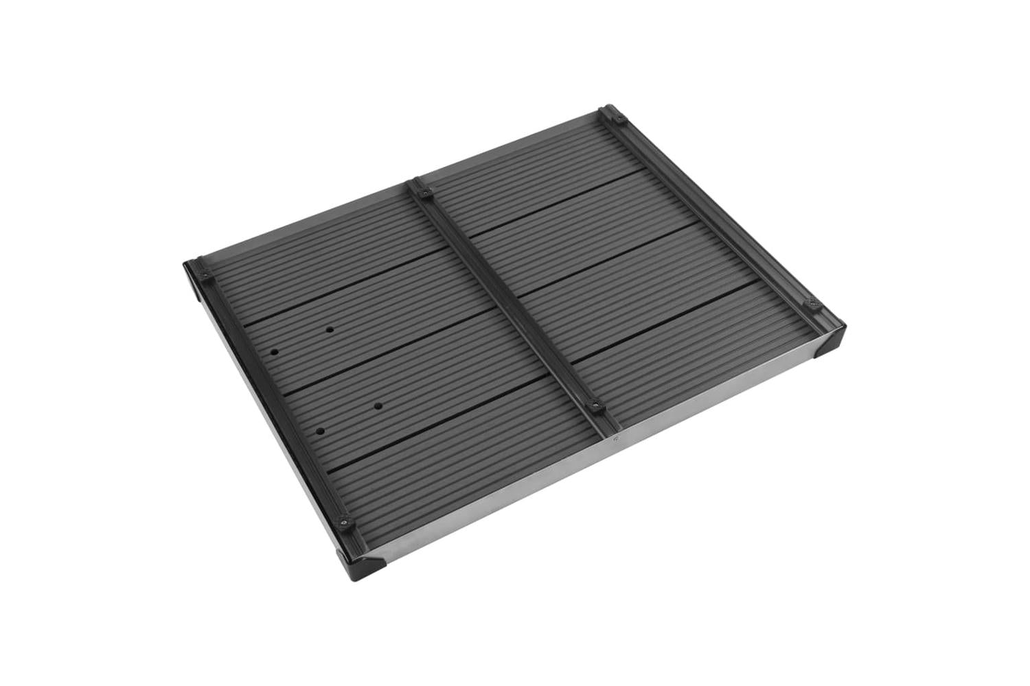 vidaXL 48203 Outdoor Shower Tray Wpc Stainless Steel 80x62cm Grey-4