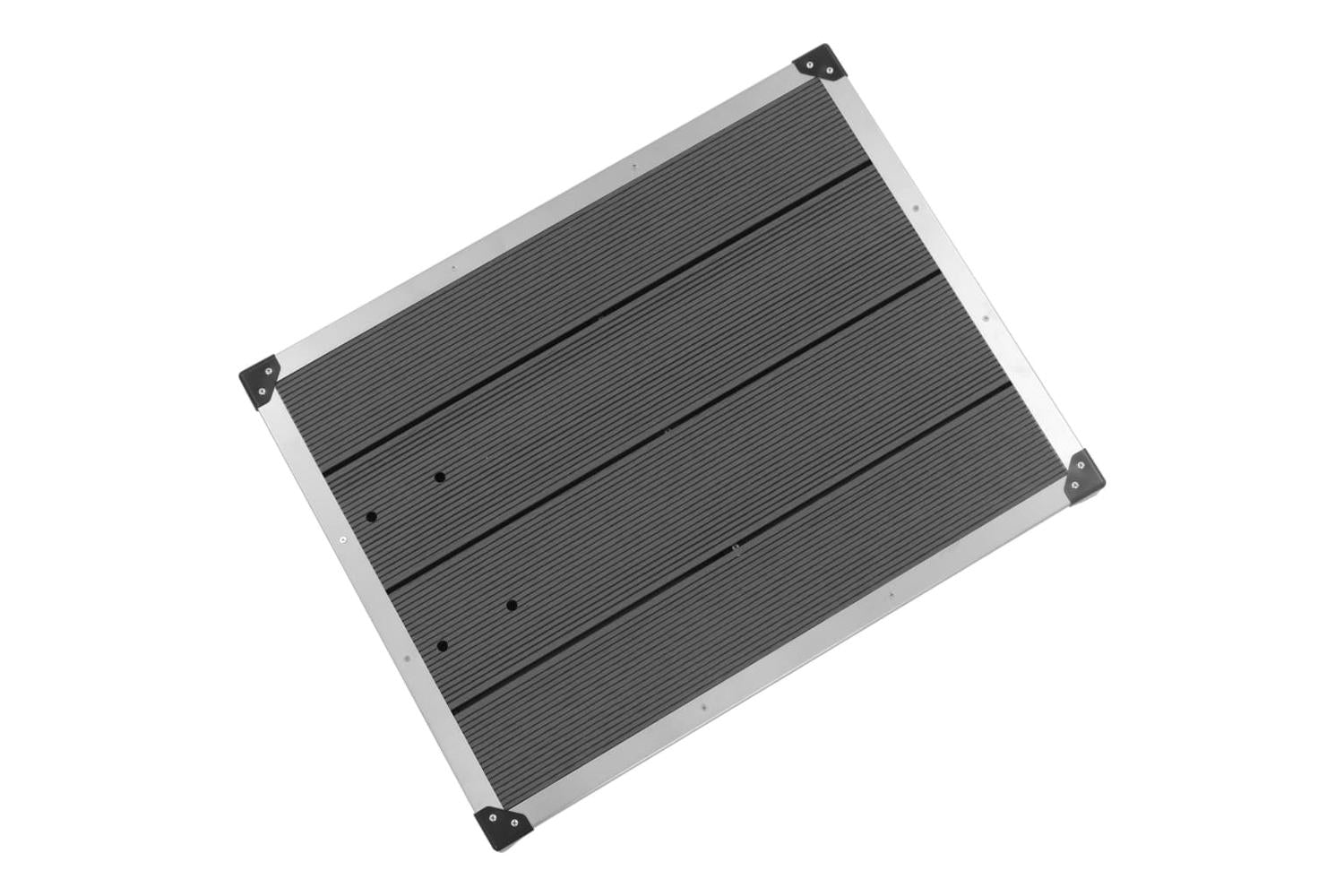 vidaXL 48203 Outdoor Shower Tray Wpc Stainless Steel 80x62cm Grey-5