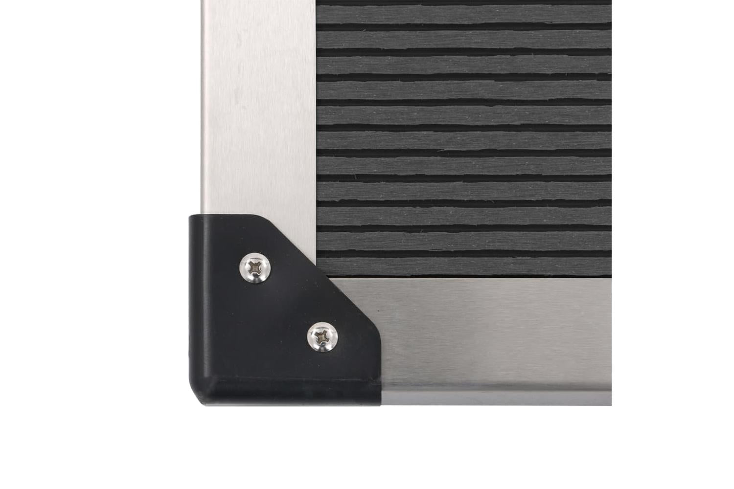 vidaXL 48203 Outdoor Shower Tray Wpc Stainless Steel 80x62cm Grey-7