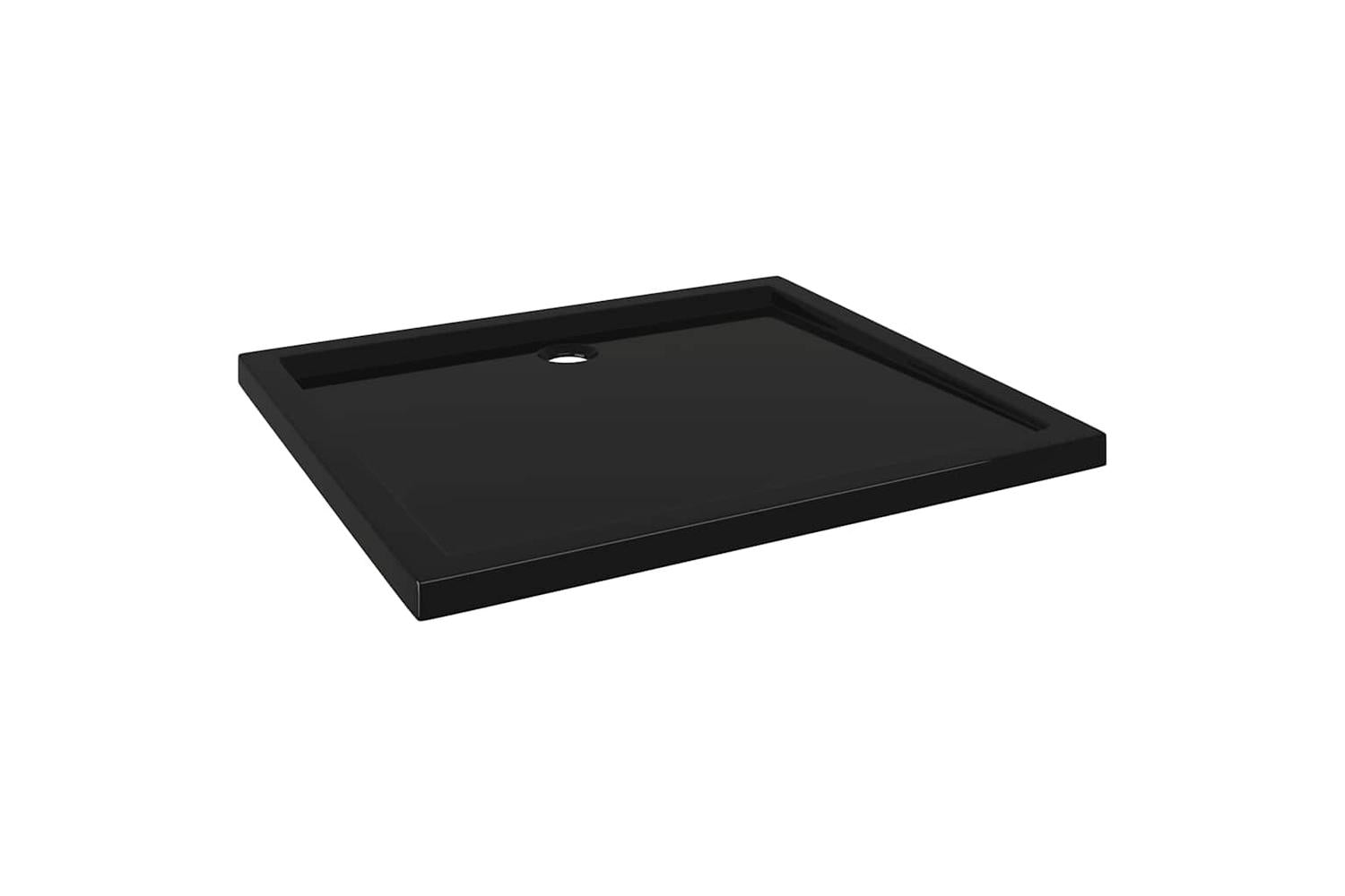 vidaXL 148917 Rectangular Abs Shower Base Tray Black 80x90cm