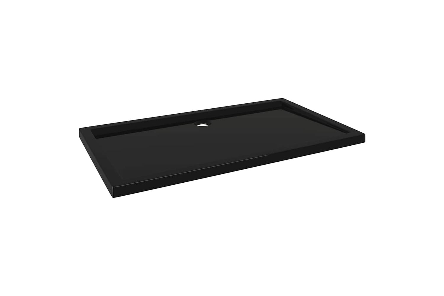 vidaXL 148914 Rectangular Abs Shower Base Tray Black 70x120cm