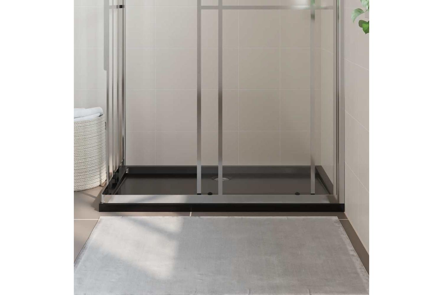 vidaXL 148914 Rectangular Abs Shower Base Tray Black 70x120cm-3