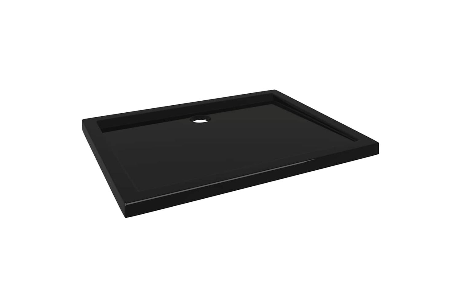 vidaXL 148912 Rectangular Abs Shower Base Tray Black 80x100cm