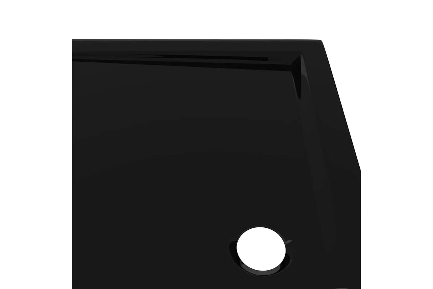 vidaXL 148912 Rectangular Abs Shower Base Tray Black 80x100cm-7