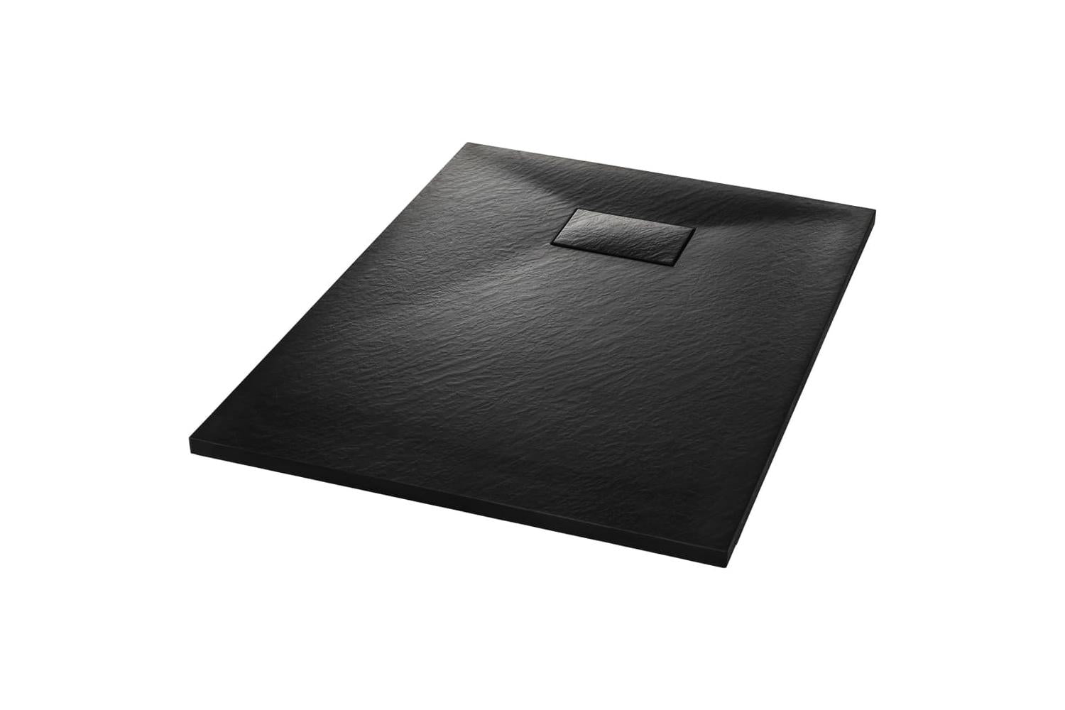 vidaXL 144780 Shower Base Tray Smc Black 100x70cm