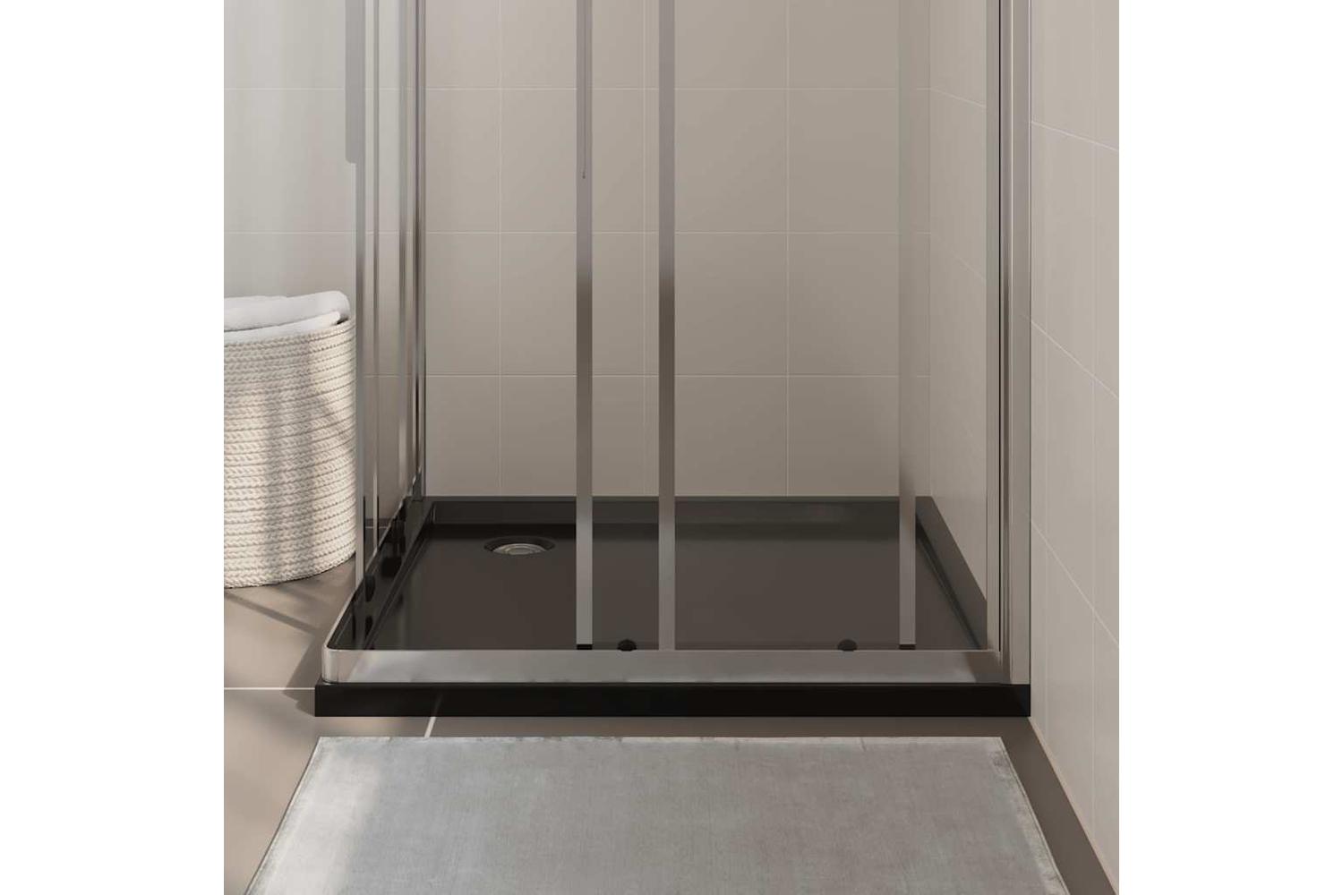 vidaXL 148913 Square Abs Shower Base Tray Black 90x90cm-3