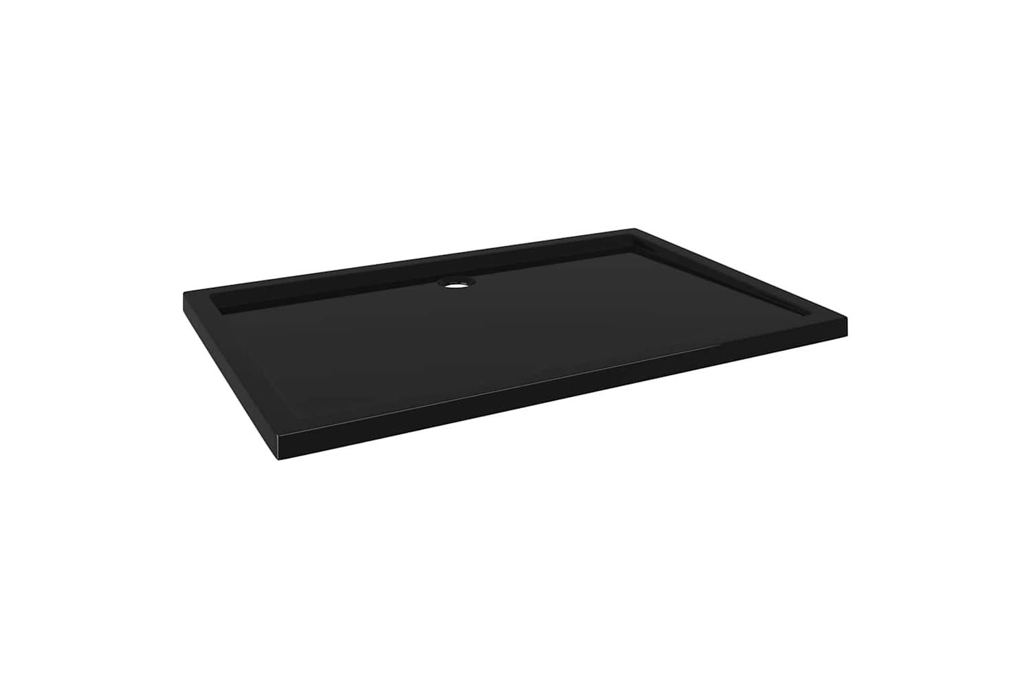 vidaXL 148919 Rectangular Abs Shower Base Tray Black 80x120cm