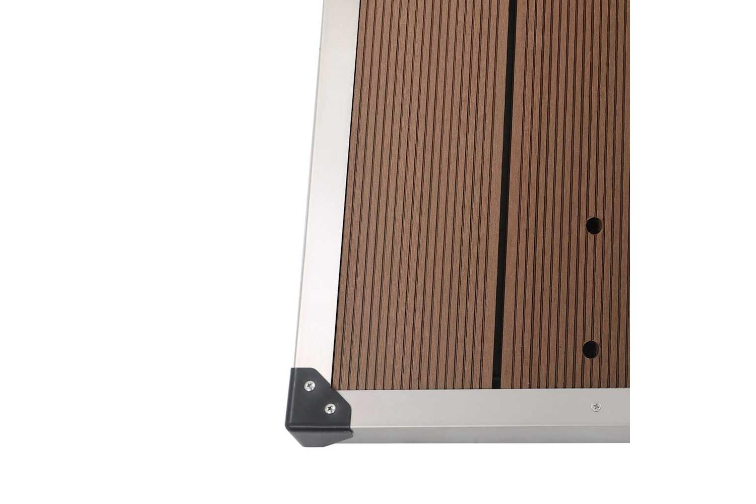 vidaXL 48204 Outdoor Shower Tray Wpc Stainless Steel 110x62cm Brown-5