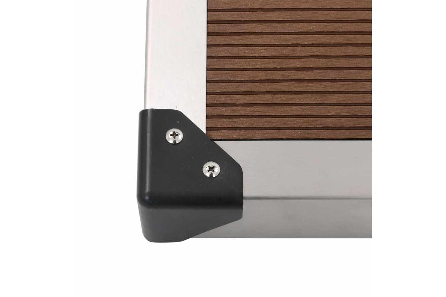vidaXL 48204 Outdoor Shower Tray Wpc Stainless Steel 110x62cm Brown-6
