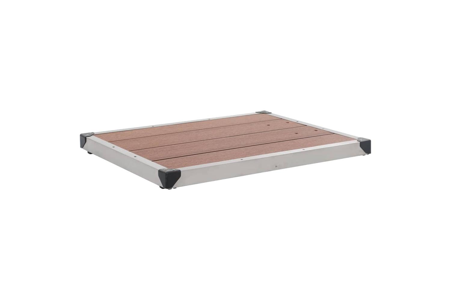 vidaXL 48202 Outdoor Shower Tray Wpc Stainless Steel 80x62cm Brown