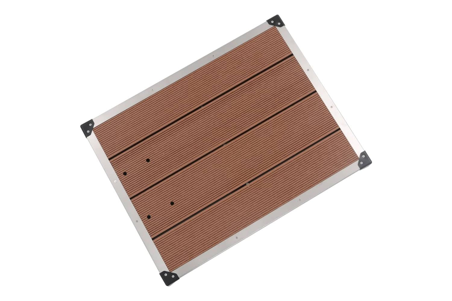 vidaXL 48202 Outdoor Shower Tray Wpc Stainless Steel 80x62cm Brown-3