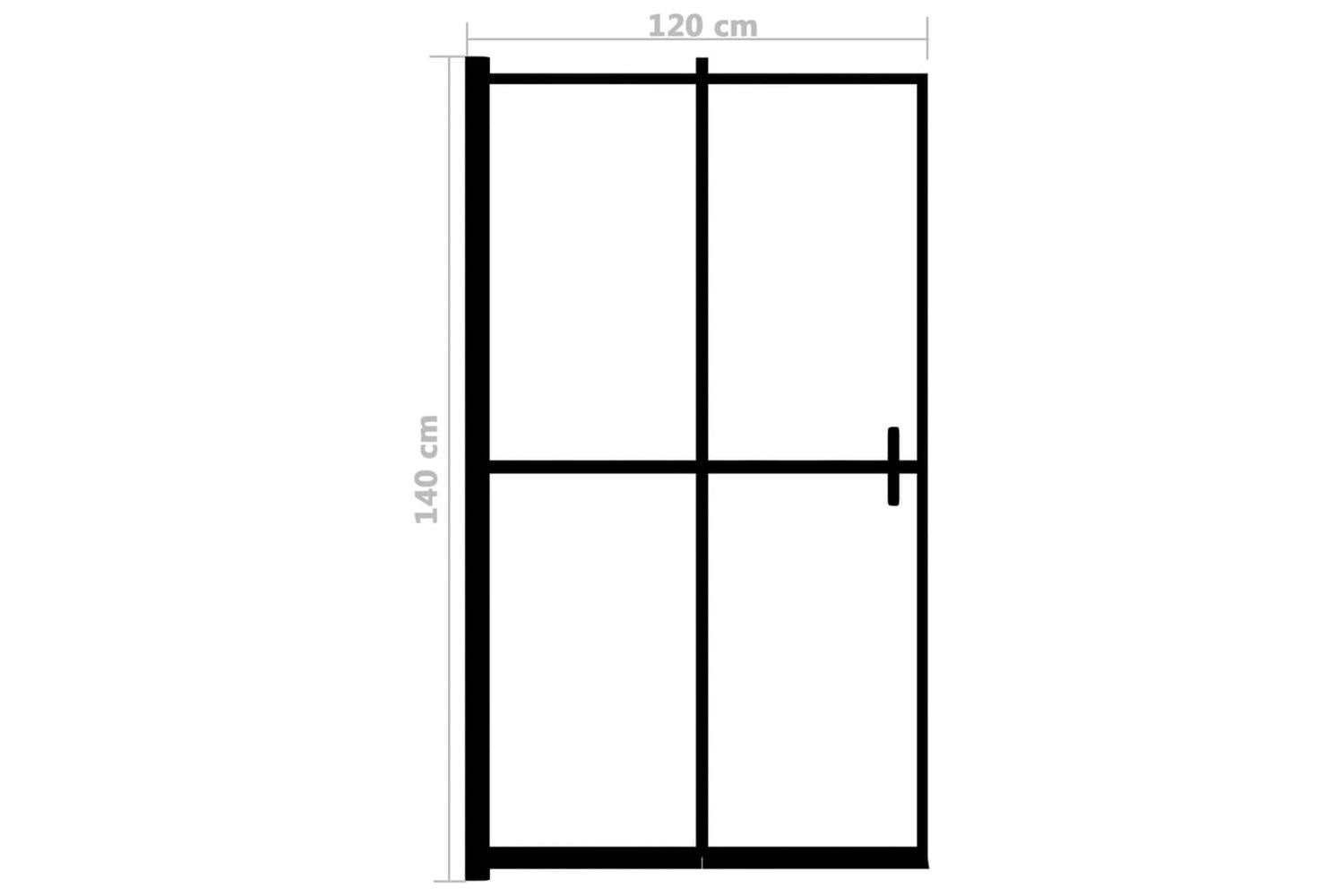 vidaXL 150820 Folding Shower Enclosure Esg 120x140cm Black-7