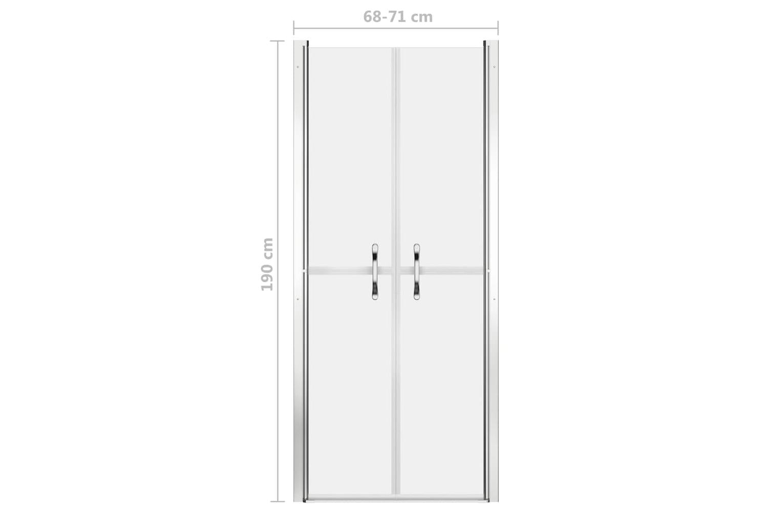vidaXL 148792 Shower Door Frosted Esg 71x190cm-5