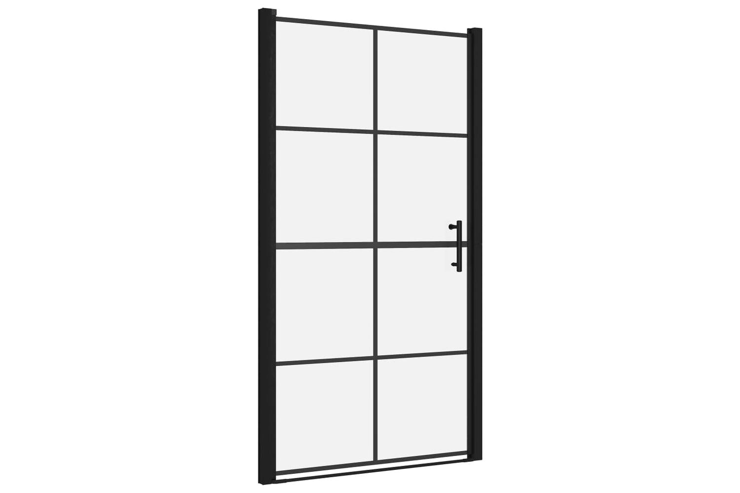 vidaXL 148892 Shower Doors Tempered Glass 100x178cm Black