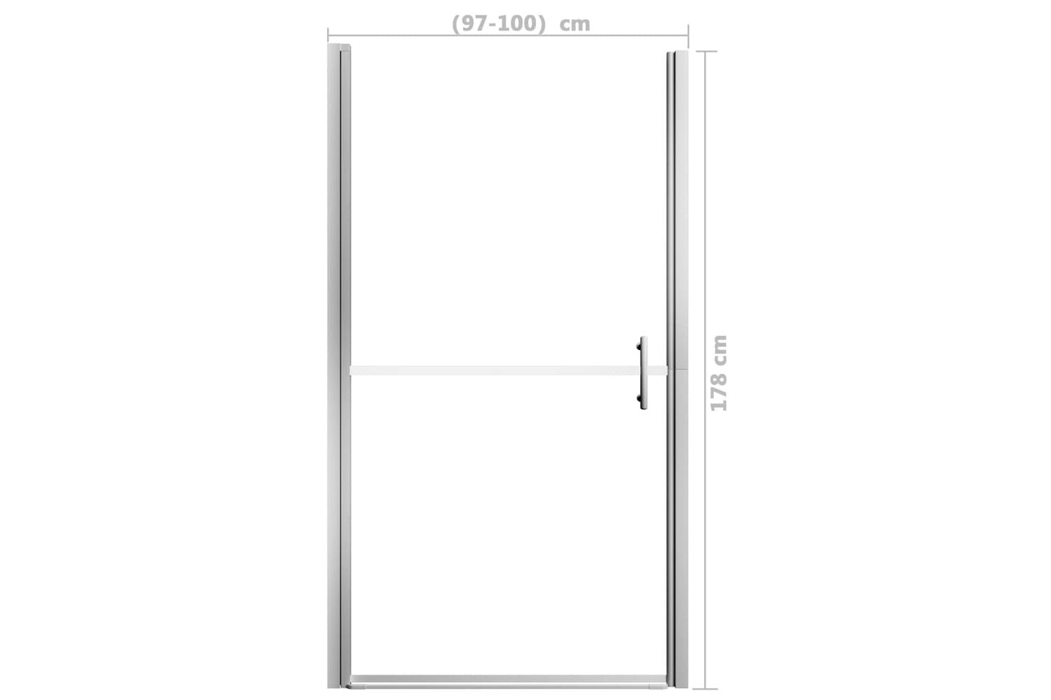 vidaXL 146657 Shower Door Tempered Glass 100x178cm-5