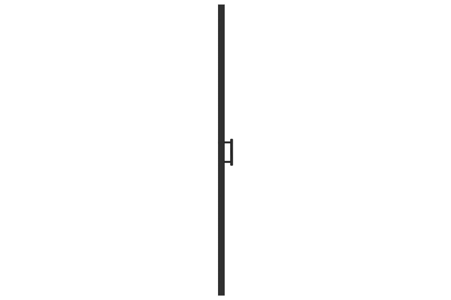 Vidaxl 151867 Shower Door 100x178 Cm Half Frosted Tempered Glass Black-4