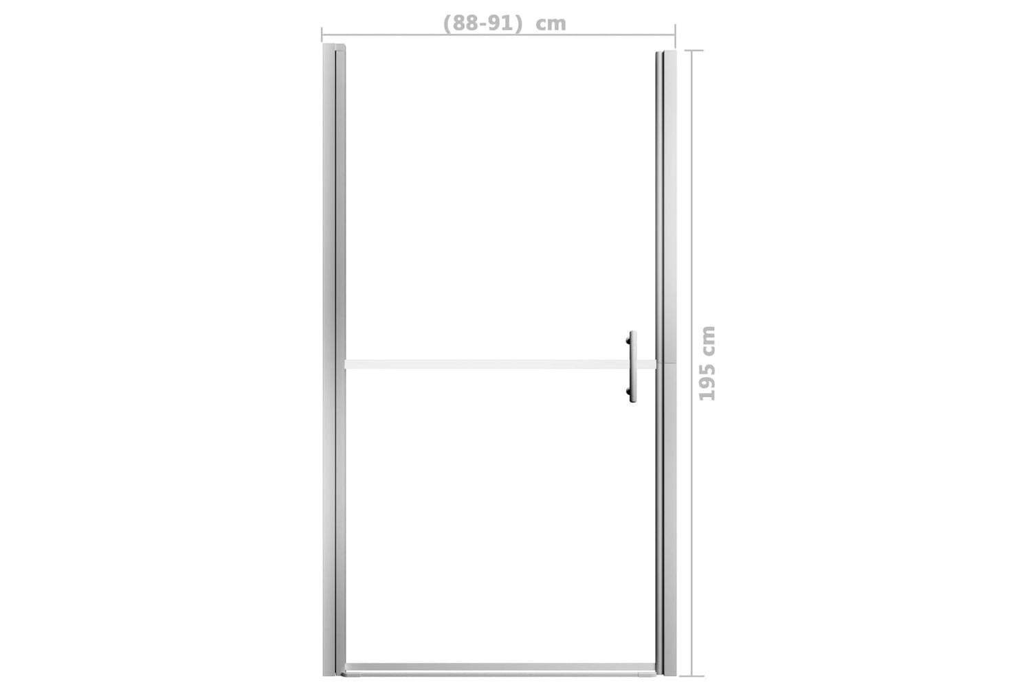 vidaXL 146659 Shower Door Frost Tempered Glass 91x195cm-5