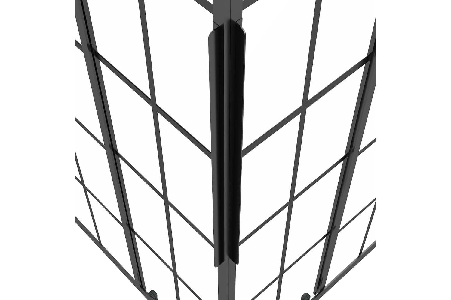 vidaXL 151859 Shower Cabin Frosted Esg 70x70x180cm Black-9