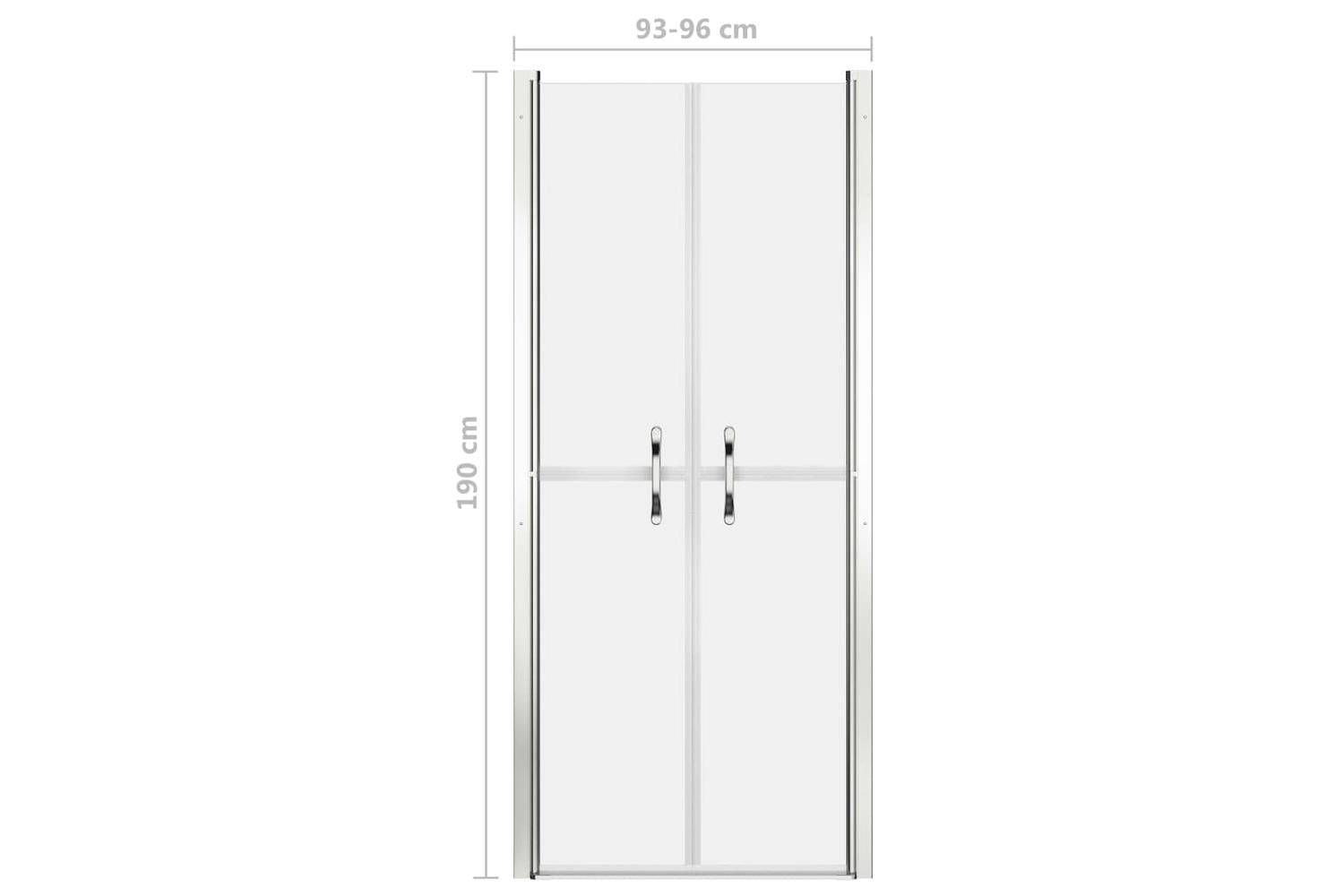 vidaXL 148797 Shower Door Frosted Esg 96x190cm-5