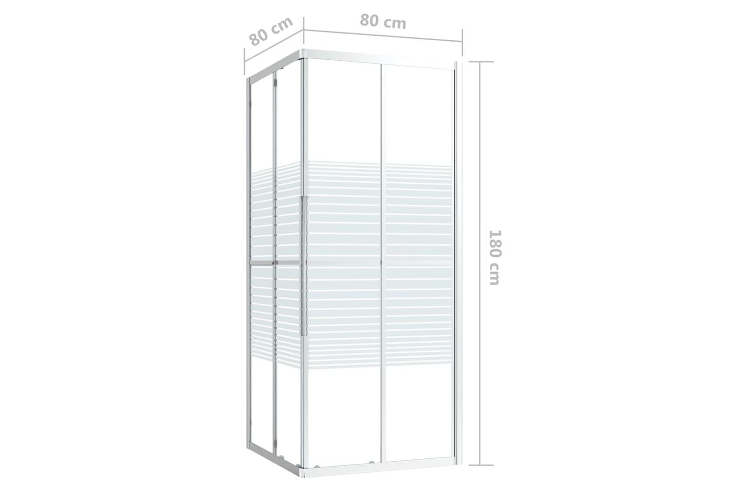 vidaXL 150762 Shower Cabin Esg 80x80x180cm-9