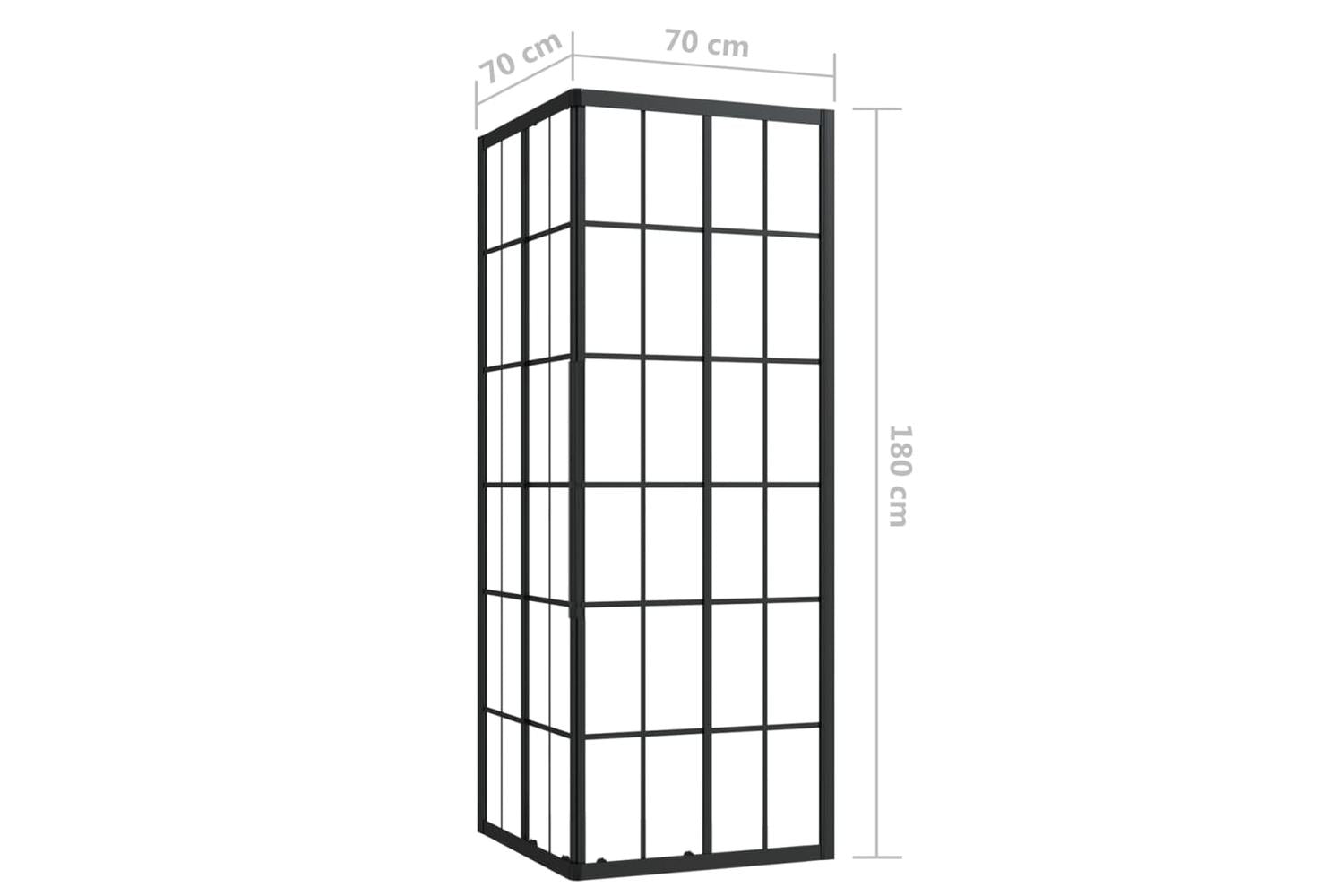 vidaXL 150768 Shower Cabin Esg 70x70x180cm-9